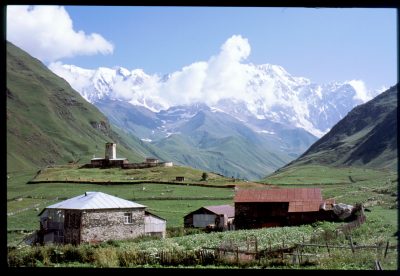 Shkhara peak 5201 m over Ushguli