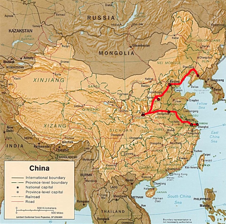 China travel map